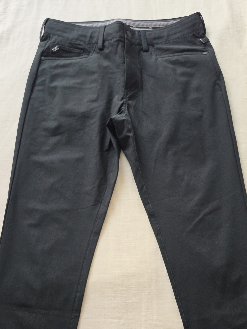 RHONE Men's Slim Straight Black Performance Pants